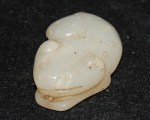 Antiker Kleiner Toad in weisser Jade